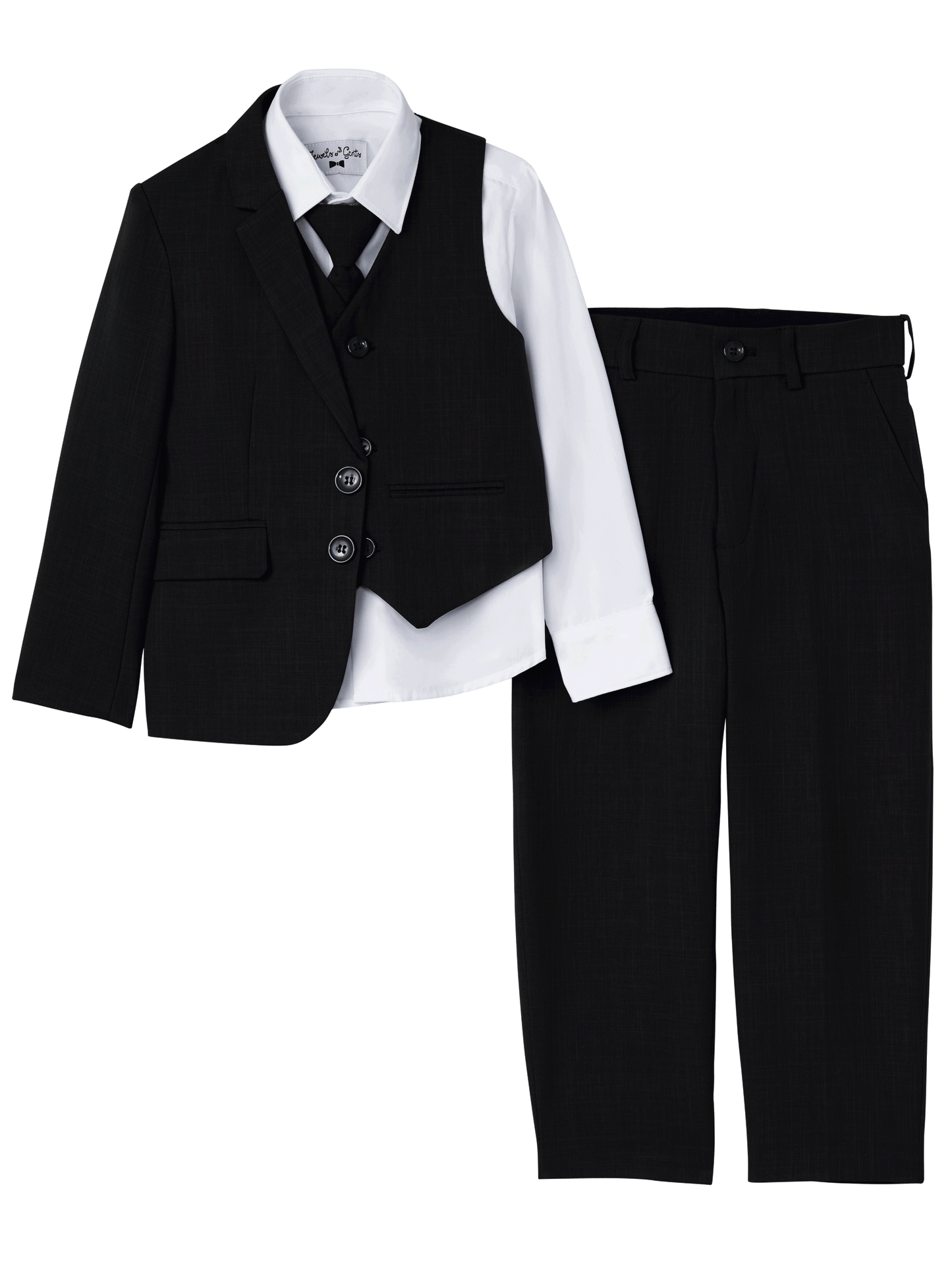 Kids Black Suit 5 Piece Set