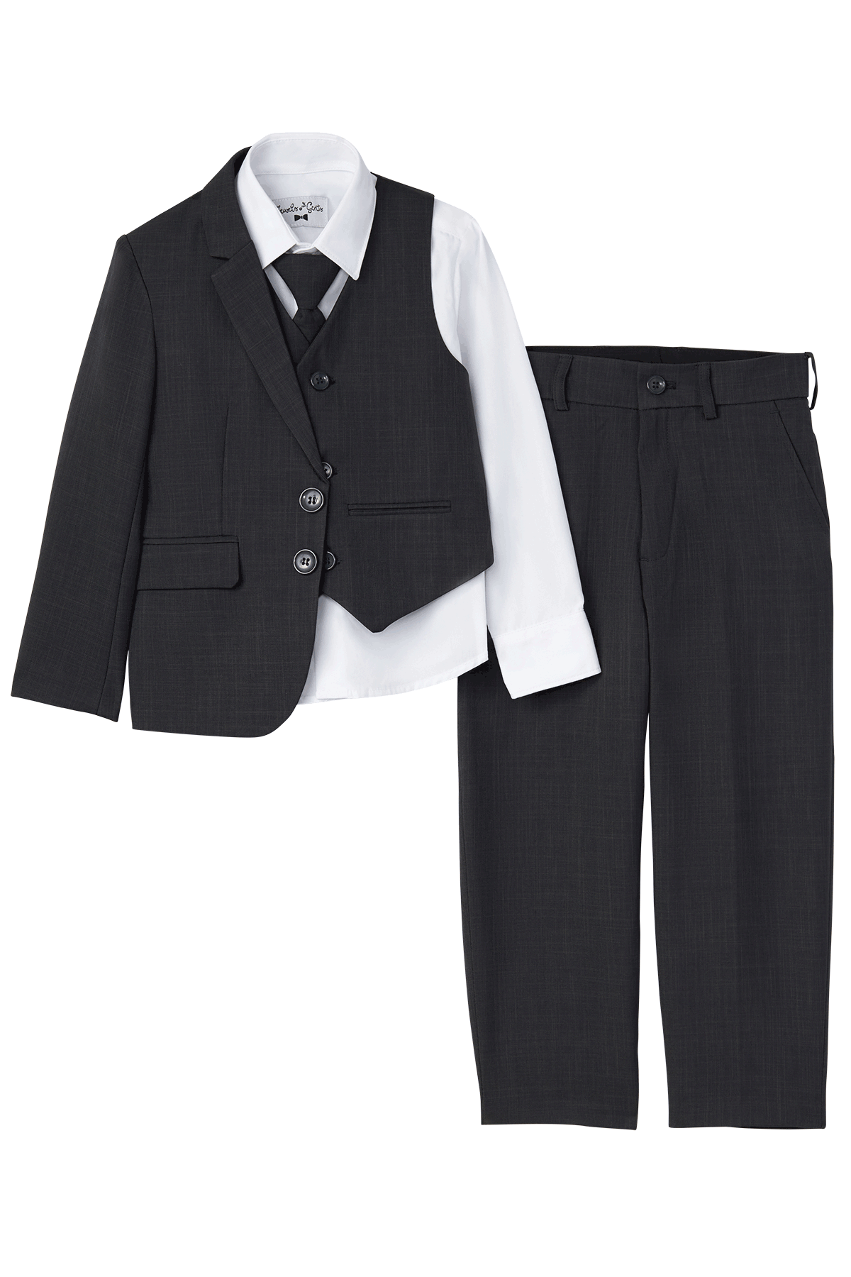 Kids Charcoal Suit 5 Piece Set