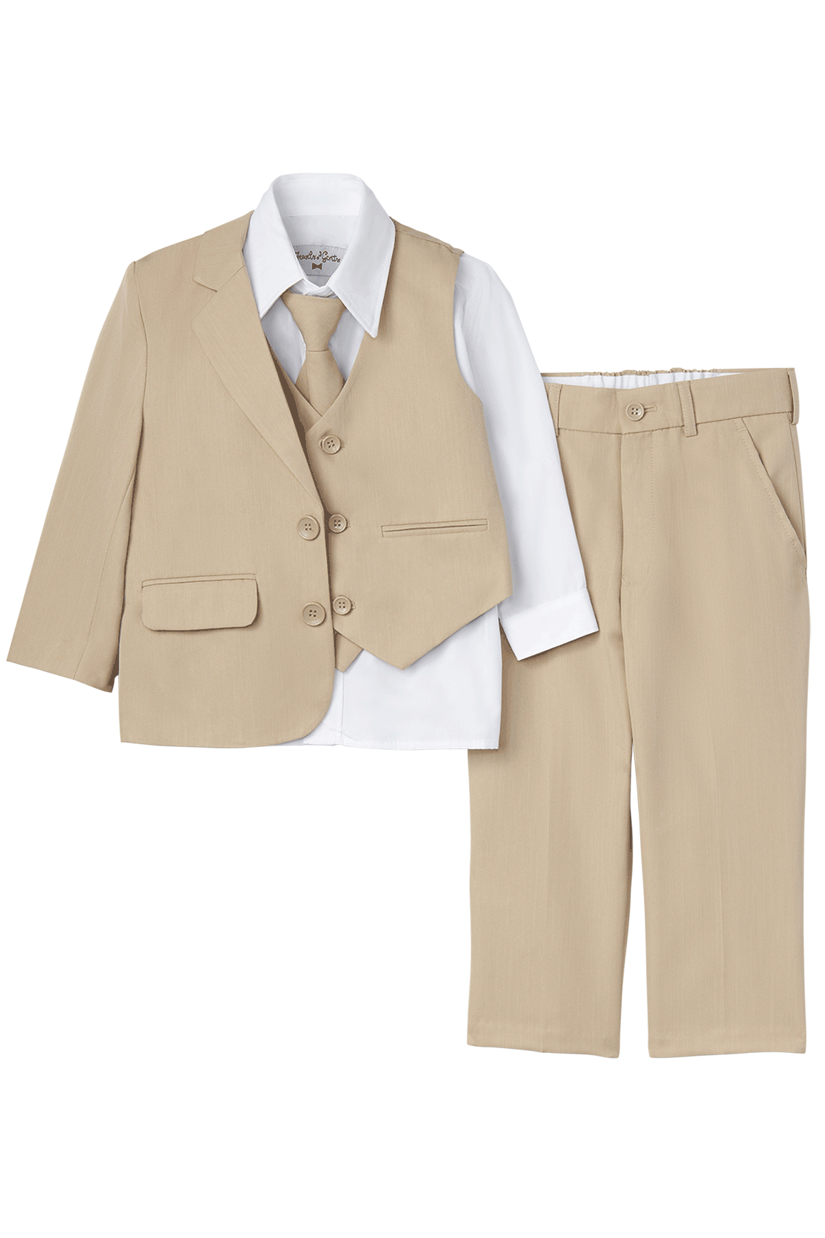 Kids Tan Suit 5 Piece Set