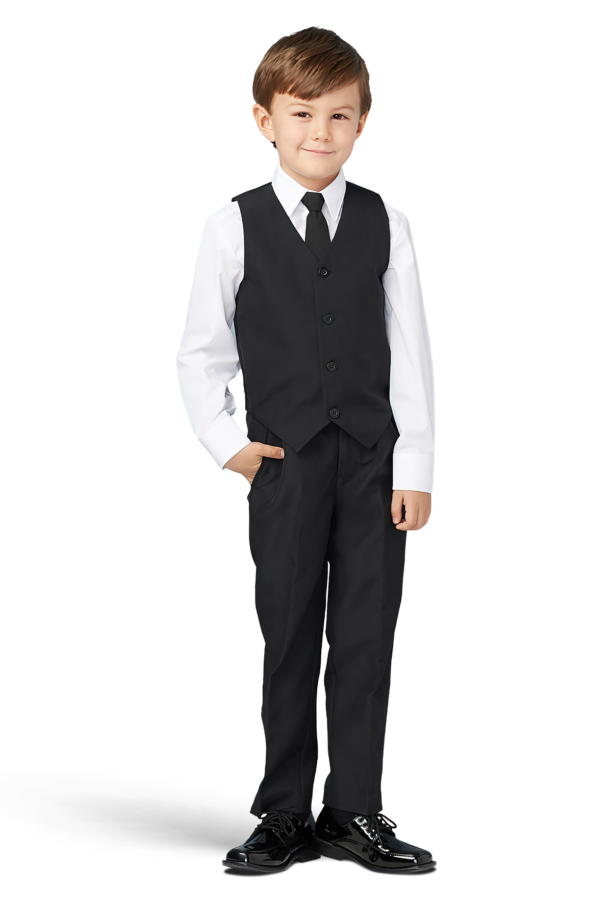 Kids Black Suit 5 Piece Set