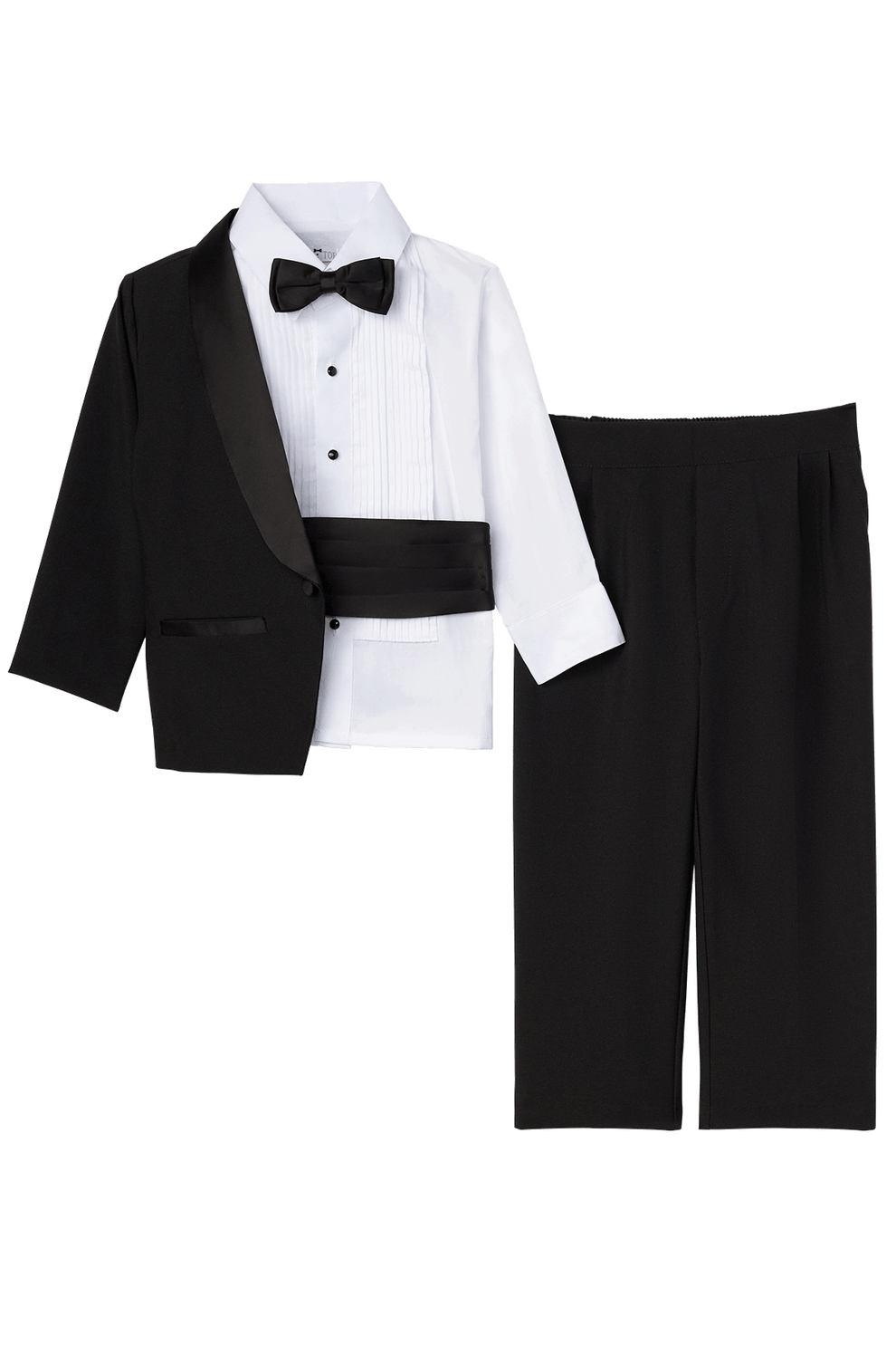 Kids Black Tuxedo 5 Piece Set – Suits for Kids